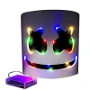 Marshmello LED Maske DJ Cosplay Hjelm Marshmello Kostume Maske Lysende LED Maske Party Cosplay Maske Farverig (FMY)