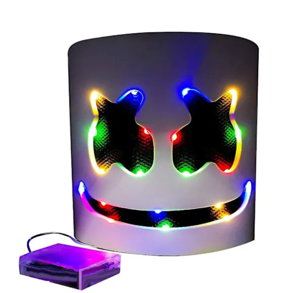 /#/Marshmello LED-maske DJ Cosplay-hjelm Marshmello-kostumemaske Lig/#/