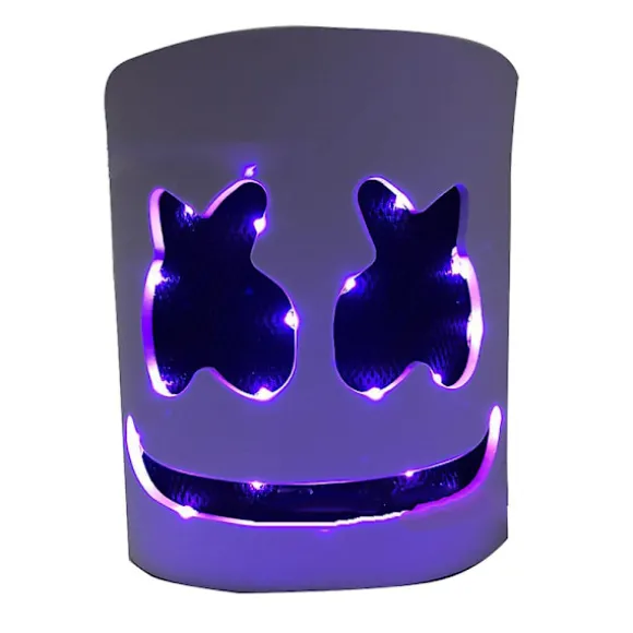 /#/Marshmello LED-maske DJ Cosplay-hjelm Marshmello-kostumemaske Lig/#/
