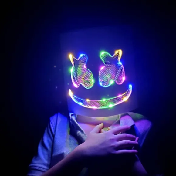 Marshmellow DJ lysende maske bar atmosfære rekvisitter