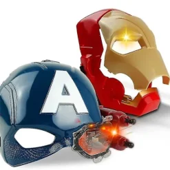 Marvel Avengers 4 Iron Man Captain America Maske Lys Lyd Hjelm Åben Mas