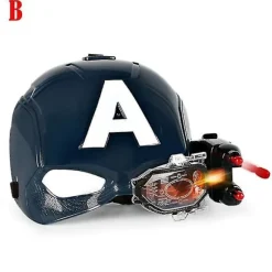 Marvel Avengers 4 Iron Man Captain America Maske Lys Lyd Hjelm Åben Mas