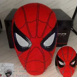 Mascara Spiderman Hovedbeklædning Cosplay Bevægelige Øjne Elektronisk Maske Spider Man 1:1 Fjernbetjening Elastisk