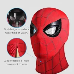 Mascara Spiderman Hovedbeklædning Cosplay Flytende Øjne Elektronisk Maske Spider Man 1:1 Hagekontrol Elastiske Legetøj Til Voksne Børn Gave