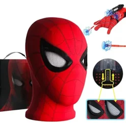Mascara Spiderman Hovedbeklædning Cosplay Bevægelige Øjne Elektronisk Maske Spider Man 1:1 Hakekontrol Elastiske Legetøj Til Voksne Børn Gave
