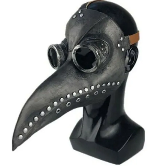 Maske Halloween kostume fugl lang næse næb Pu læder Steampunk