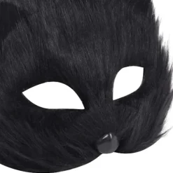 Maske Halloween Ræv Maske Cosplay Kostume Halv Ansigt Dyr Pels Fest Jul Øje Katte Masker Påske Halv-Ansigt Masker