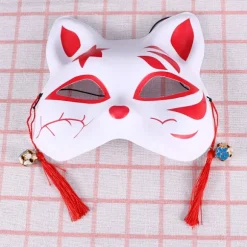 Maske Plast Kat Festmaske Kvaster Perler Japansk Cosplay-XM2-