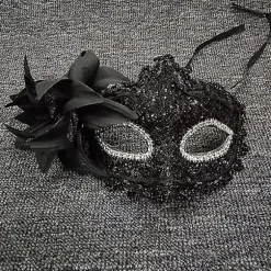 Maske til kvinder - Venetianske masker - Julemasker - Kvindeblomster - Halvmaske - Øjenmaske - Cosplay - Blondermaske