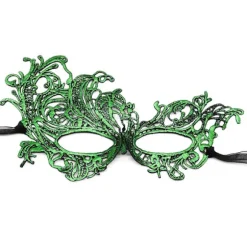 Maske til kvinder til fest, aften, bar, kostumer, grøn