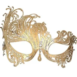 Maske til mænd, Diamant festmaske, Venetiansk elegant metalmaske, Halloween Maske til par