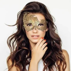 Maske til mænd, Diamant festmaske, Venetiansk elegant metalmaske, Halloween Maske til par