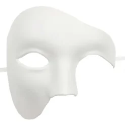 Maske til mænd, Fantomet i Operaen, Halvmaske, Maskerade Maske-FQ- White