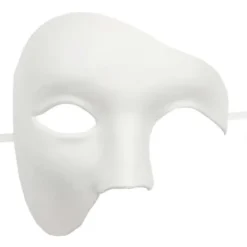 Maske til mænd Phantom of the Opera Halv Maske Maskerade Maske Hvid White