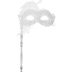 Maskebal Maske Kvinder Fest Maske Fancy Dress Håndholdt Maske Blonde Maske til Prom Cosplay