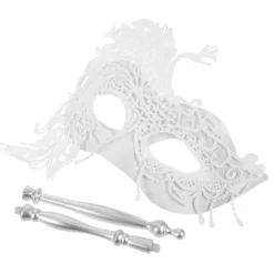 Maskebal Maske Kvinder Fest Maske Fancy Dress Håndholdt Maske Blonde Maske til Prom Cosplay