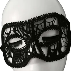 Masked Mask Venetian Balmask - Øjenmaske i blonder sort