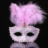 Maskerade Dansefest Prinsesse Maskeret Halvt Ansigt Fjermaske Juleoptræden Dekorationer Halloween~12878