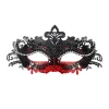 Maskerademaske, Karneval Dekorationer Venetianske Masker Til Kvinder (rød & sort)