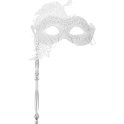 Maskerademaske Kvinder Festmaske Fancy Dress Håndholdt Maske Blondermaske til Galla Cosplay