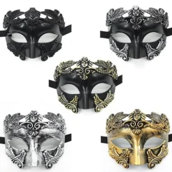 Maskerademaske til Mænd - Græsk Romersk Venetiansk Maske Mardi Gras Maske Antik Guld