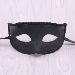 Maskerademasker til par - Venetian kvinde blonder mænd PP Cosplay Black ONESIZE