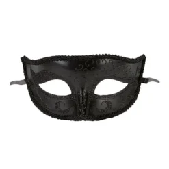 Maskerademasker til par - Venetian kvinde blonder mænd PP Cosplay Black ONESIZE