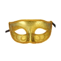 Maskerademasker til par - Venetian kvinde blonder mænd PP Cosplay Black ONESIZE