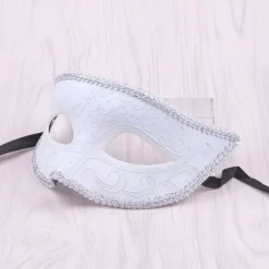 Maskerademasker til par - Venetian kvinde blonder mænd PP Cosplay Black ONESIZE