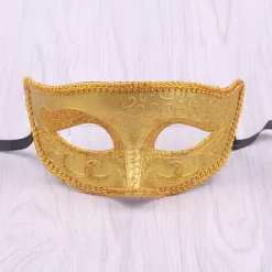 Maskerademasker til par - Venetian kvinde blonder mænd PP Cosplay Black ONESIZE