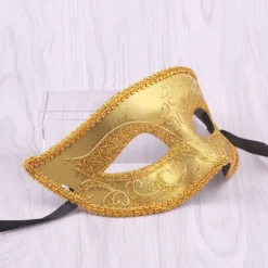 Maskerademasker til par - Venetian kvinde blonder mænd PP Cosplay Black ONESIZE