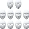 Matana - 10 Vita Stive Papirmasker til Kunst og Håndværk - Unisex DIY Kostume Halloweenfest