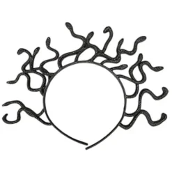 Medusa Slange Kostume Hovedbøjle halloween Medusa Hovedbøjle Medusa Cosplay Krone Black S