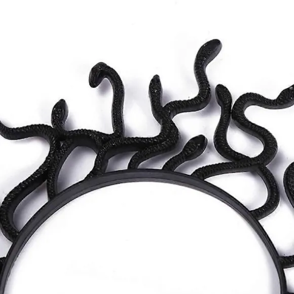 Medusa Slange Kostume Hovedbøjle halloween Medusa Hovedbøjle Medusa Cosplay Krone Black S