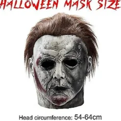 Michael Halloween Horror Maske Myers Fuld Hoved Masker Til Halloween Karneval Kostume Fest Kostume Skræmmende Maskerade Latex Maske (lysende maske)