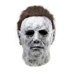 Michael Myers Kostume 2024 - Maske, Cosplay, Halloween Bodysuit, Horror Blodig Morder Rekvisit, Voksen Herre Karneval Kostume Mask
