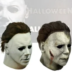 Michael Myers Maske Cosplay Halloween Latex Fuld Hoved Voksen Størrelse Fancy Dress Rekvisit A