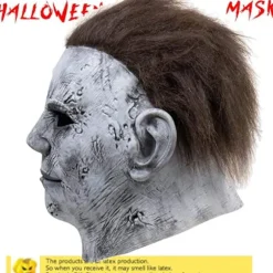 Mingqing Halloween Michael Myers Maske, Halloween Latex Horror Scary Masker til Cosplay Kostume
