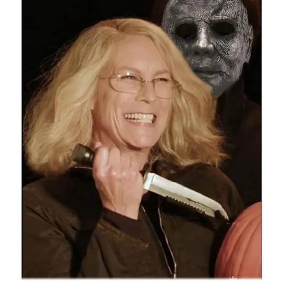 Mingqing Halloween Michael Myers Maske, Halloween Latex Horror Scary Masker til Cosplay Kostume