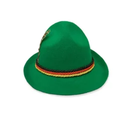 München Oktoberfest Tøj Herre Ternet Skjorte Overall Kostume Sceneoptrædenstøj Grøn høj hat Green top hat-FA- Green top hat one size