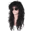 Mænd Kvinder 70'er 80'er Rock Punk Paryk Langt Krøllet Hår Halloween Parykker, CJY
