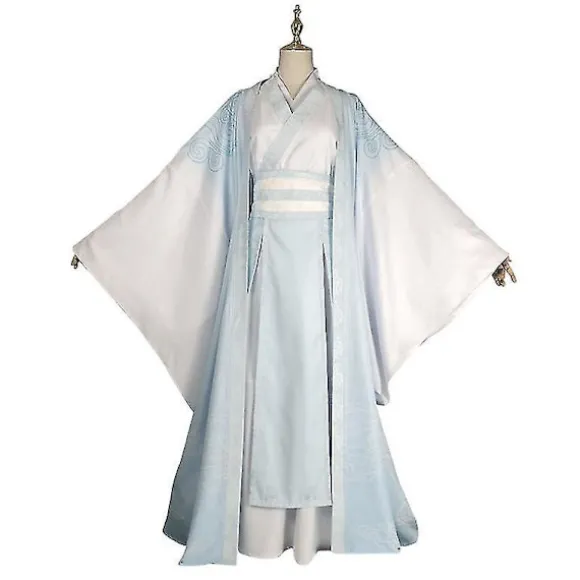 Mo Dao Zu Shi Cosplay Kostumesæt med Hanfu og Paryk Muligheder, CJY