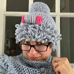 Mode krøllet parykhue til kvinder Sjov strikket krøllet hårbund til cosplayfest Vinter Efterår Rollespilshue Sød hovedbeklædning Hvid 49 52 Hvid, CJY Hvid White 49 52 | Fyndiq