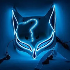 Moderigtig kitsune maske, rævemaskerade maske. (FMY)