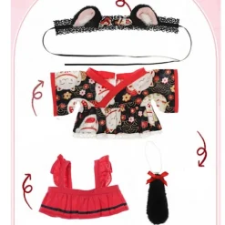 Modetøj Kostumer Pige Broderi Tøj HVID&RØD White&Red Hovedbøjle Haler-Hovedbøjle Haler_YF White&Red Headband Tails-Headband Tails