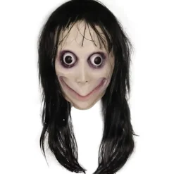Molezu Momo Maske Uhyggelig Maske, Cleepy Maske Monster Maske, Gyserkostumer Fest Gummi Latex Maske til Halloween Voksen