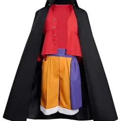 Monkey D Luffy Kimono Cosplay Kostume Robe Kappa Cape Wano Country Outfits Fest Halloween Battle Suit Til Voksne Mænd V xl