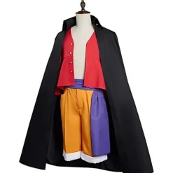 Monkey D Luffy Kimono Cosplay Kostume Robe Kappa Cape Wano Country Outfits Fest Halloween Battle Suit Til Voksne Mænd V xl