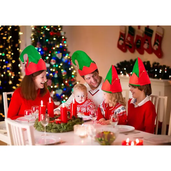Moon Boat 3-pak Jule-nisse Filt Hat - Jingle Bells Julefest Kostume Gaver Tilbehør