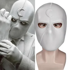 Moon Knight Cosplay Maske Kostume Latex Hjelm Halloween Fest Karneval Tilbehør